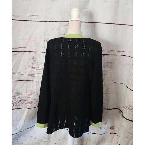 Exclusively Misook Knit One Button Closure Textured Cardigan Size XL - Picture 2 of 5